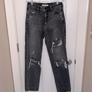 Faded Black Mom Jeans